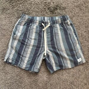 Striped Blue and Gray Shorts